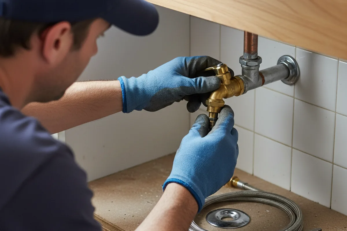 Shutoff valve and fitting work during Emergency Plumbing in Killeen